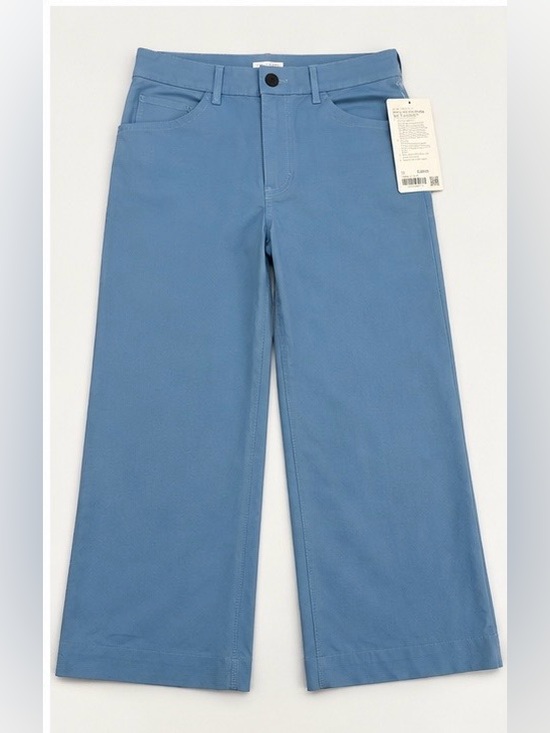 lululemon athletica Pants - lululemon City Sleek 5 Pocket Wide Leg Crop Pants Size 31 Light Blue Utilitech